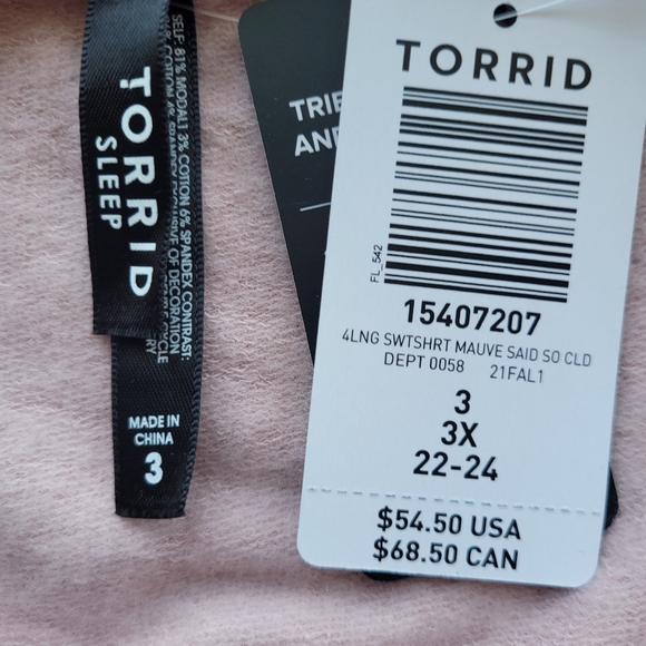 Torrid Because I Said So Long Sleeve Lounge Sweatshirt, BNWT, Size 3X - Picture 4 of 6